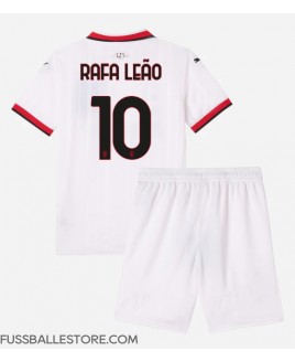 Günstige AC Milan Rafael Leao #10 Auswärts Trikotsatzt Kinder 2024-25 Kurzarm (+ Kurze Hosen)